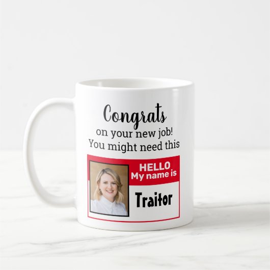 Drôle cadeau de départ pour Coworker Mug (Gauche)