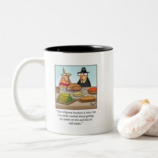 Drôle cadeau de l'Humour Thanksgiving Mug (Avec donut)