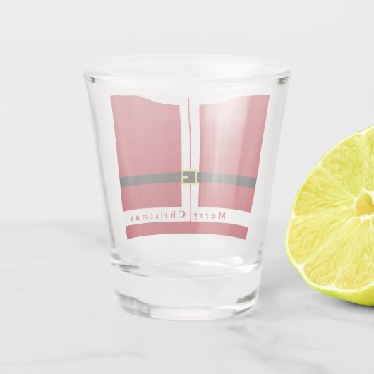 Drôle cadeau de Noël Père Noël verre de tir (Dos)