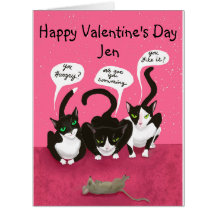 Drôle cadeau de Saint Valentin des chats sur mesur