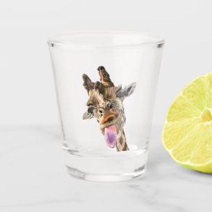 Drôle cadeau de verre avec Giraffe Joueuse - Smile