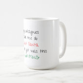 Drôle cadeau Père Noël Secret - Mug (Devant droit)