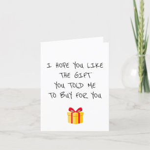 Drôle cadeau présent carte d'anniversaire