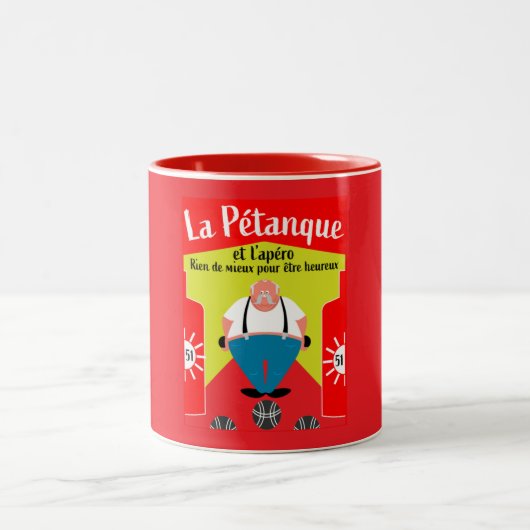 drôle Cadeaux de pétanque Café Mug (Centre)