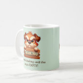 Drôle café chien casser Mug - Personnalisable (Devant gauche)
