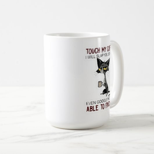 Drôle café de chat Mug (Devant droit)