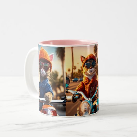 Drôle café de chat Mug (Devant gauche)