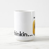 Drôle café de chat Mug | Penser le chat amusant (Centre)