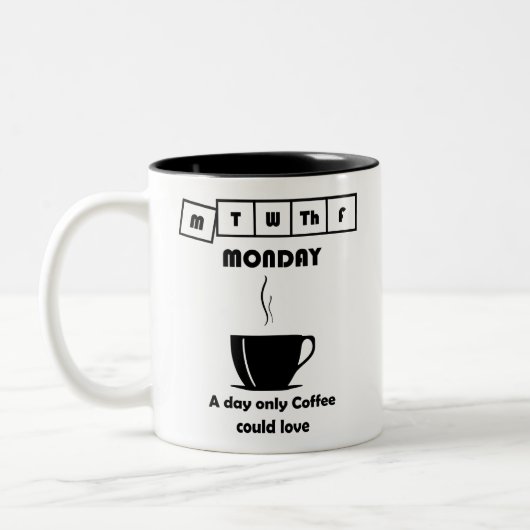 Drôle café lundi mème Mug (Gauche)