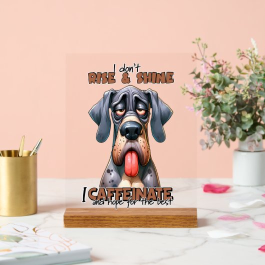 Drôle café mot art chien (Mariage)