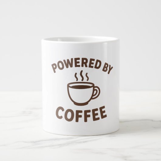 Drôle café Mug - Conception "Powered by Coffee" (Devant)