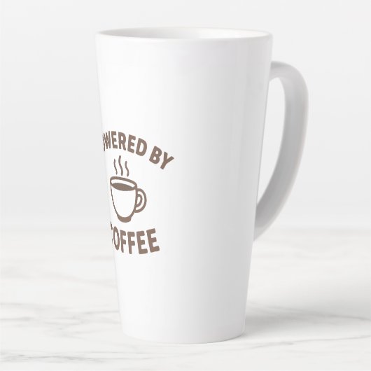 Drôle café Mug - Conception "Powered by Coffee" (Angle droit)