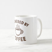 Drôle café Mug - Conception "Powered by Coffee" (Devant droit)