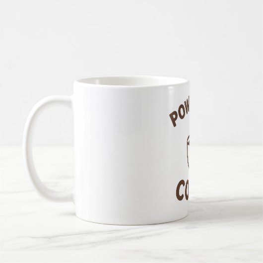 Drôle café Mug - Conception "Powered by Coffee" (Gauche)
