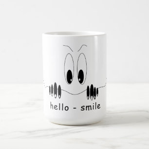 Drôle café Mug Curiosity yeux - Smile
