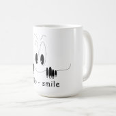 Drôle café Mug Curiosity yeux - Smile (Devant droit)
