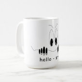 Drôle café Mug Curiosity yeux - Smile (Devant gauche)