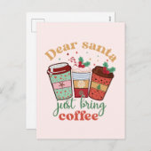 Drôle café Noël citations Carte postale (Devant / Derrière)