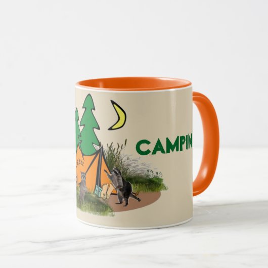 Drôle Camping Amusant Mug (Devant droit)