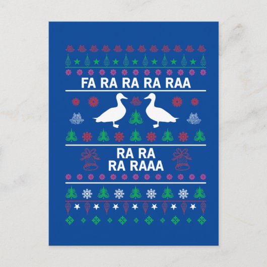 Drôle canard de Noël Carte de vacances (Devant)
