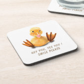 Drôle Canard Joué Wink Joyeux Dessous de verre de  (Côté gauche)