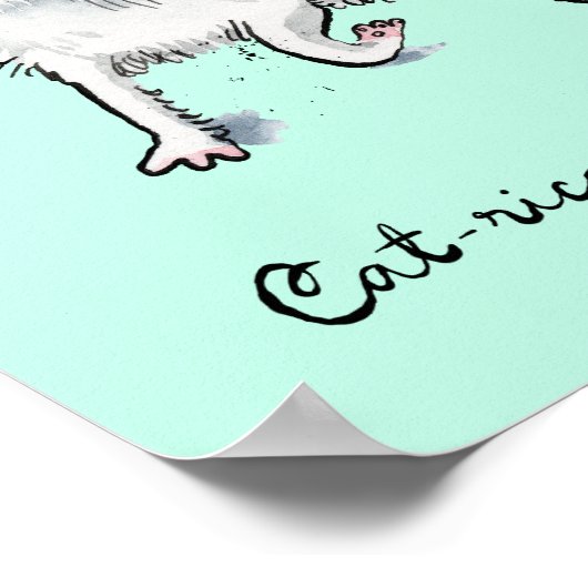 Drôle Capricorne poster Zodiac Chat affiche étoile (Coin)