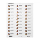 Drôle Capybara Adresse de retour Étiquettes (Feuille entière)