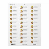 Drôle Capybara Adresse de retour Étiquettes (Feuille entière)