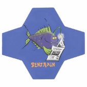 Drôle caricature de poisson de pêcheur (Plat)