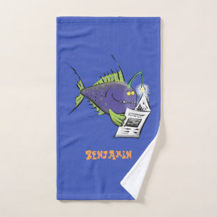 Drôle caricature de poisson de pêcheur