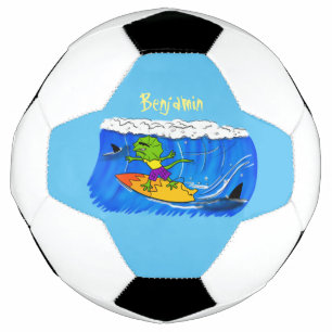Drôle caricature de surf de lézard au cou