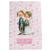 Drôle caricature marié sac cadeau (Dos)