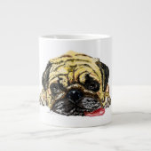 Drôle Carlin chien café Mug (Devant)