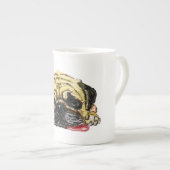 Drôle Carlin chien os Chine Mug (Devant droit)