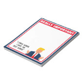 Drôle carnet de dessin animé Donald Trump avec cit (Tourné)