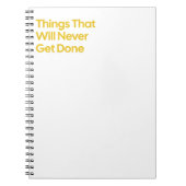 Drôle Carnet de devis Procrastination (Devant)