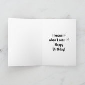 Drôle Carte Anniversaire Pour Lui "Spectickles" (Intérieur)