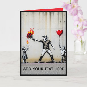 Drôle Carte Anti Saint-Valentin de Style Banksy