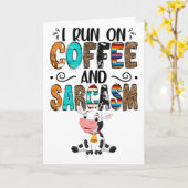 drôle Carte Coffee Cow (Fleur jaune)