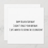 Drôle carte d'Anniversaire (Devant / Derrière)