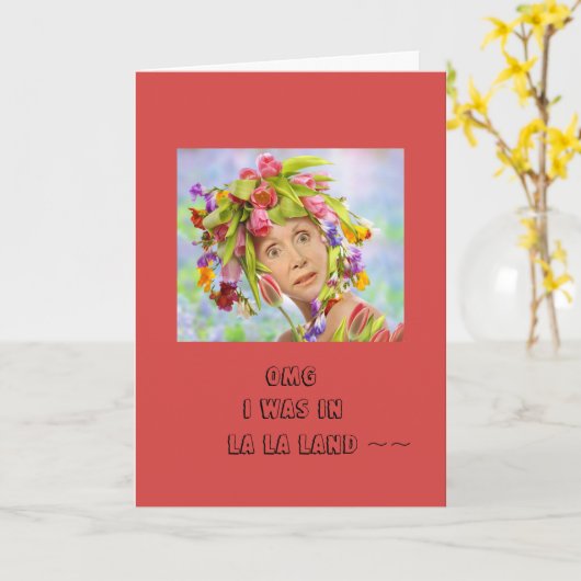 Drôle carte d'Anniversaire (Fleur jaune)