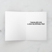Drôle carte d'anniversaire, baiser d'anniversaire  (Intérieur)