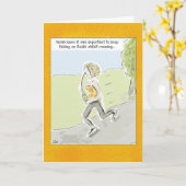 Drôle carte d'anniversaire : "Courir sur le vin... (Fleur jaune)