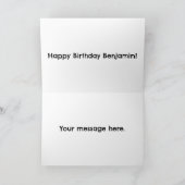 Drôle carte d'anniversaire. Hippo Birdie Deux Oeuv (Intérieur)