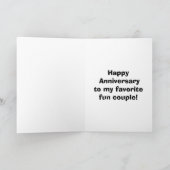 Drôle carte d'anniversaire Mariage pour eux (Intérieur)