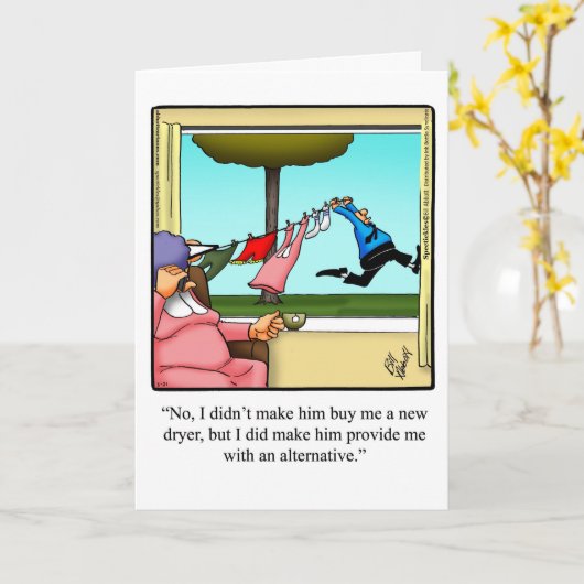 Drôle carte d'anniversaire Mariage pour eux (Fleur jaune)