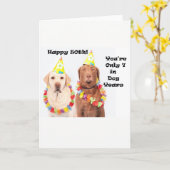 Drôle carte d'anniversaire pour 50ème pour Amoureu (Fleur jaune)