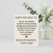 Drôle Carte d'anniversaire pour hommes mari Boyami (Debout devant)