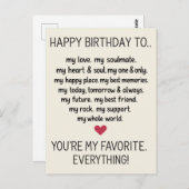 Drôle Carte d'anniversaire pour hommes mari Boyami (Devant / Derrière)