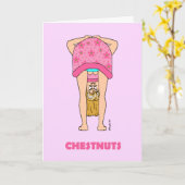 Drôle carte d'anniversaire pour les femmes (Fleur jaune)